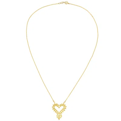 Zoe And Morgan Women's Heart Necklace Gold