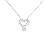 Zoe And Morgan Women's Heart Necklace Silver