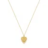 Zoe And Morgan Women's Heart Rays Necklace Gold