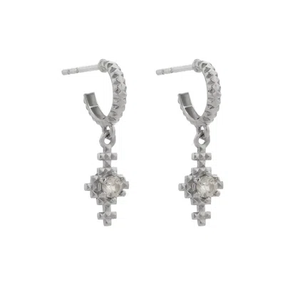 Zoe And Morgan Women's Indie Hoop Earrings Silver
