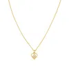 Zoe And Morgan Women's Kind Heart Necklace Gold White Zircon In Gold