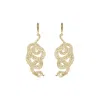 Zoe And Morgan Women's Lacy Snake Earrings Gold In Gold