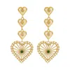 Zoe And Morgan Women's Mi Amor Earrings Gold Chrome Diopside In Gold