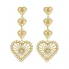 Zoe And Morgan Women's Mi Amor Earrings Gold White Zircon In Gold