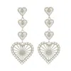 Zoe And Morgan Women's Mi Amor Earrings Silver White Zircon In Silver