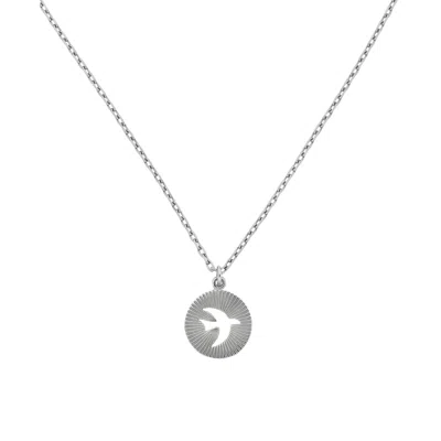 Zoe And Morgan Women's Moonbird Necklace Silver
