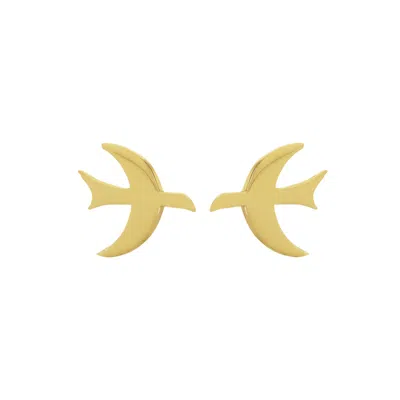 Zoe And Morgan Women's Moonbird Stud Earrings Gold