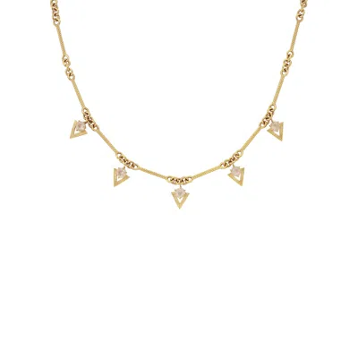 Zoe And Morgan Women's Orange / Gold Hyacinth Necklace Gold Rose Quartz