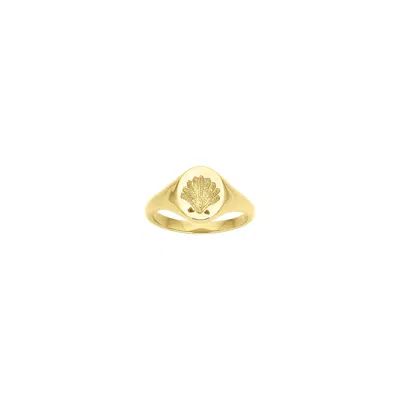 Zoe And Morgan Women's Secret Society Of Shell Lovers Signet - Gold Vermeil