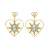 Zoe And Morgan Women's Shining Heart Earrings Gold In Gold
