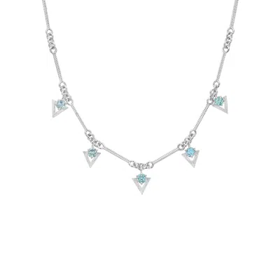 Zoe And Morgan Women's Silver / Blue Hyacinth Necklace Silver Blue Apatite