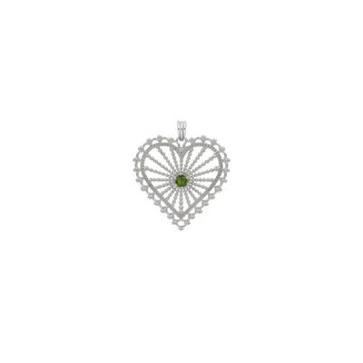 Zoe And Morgan Women's Silver / Green Amor Charm Silver In Multi