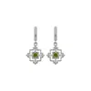 Zoe And Morgan Women's Silver / Green Centred Earrings Silver Chrome Diopside