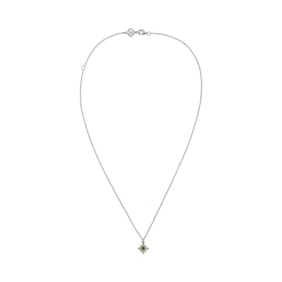 Zoe And Morgan Women's Silver / Green Inka Necklace Silver Chrome Diopside In Metallic