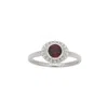 Zoe And Morgan Women's Silver / Red Odette Ring Silver With Garnet In Multi