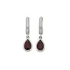 Zoe And Morgan Women's Silver / Red Ophelia Hoops Silver With Garnet In Multi