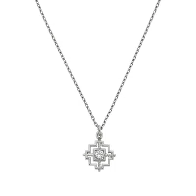 Zoe And Morgan Women's Silver / White Centred Necklace Silver White Zircon