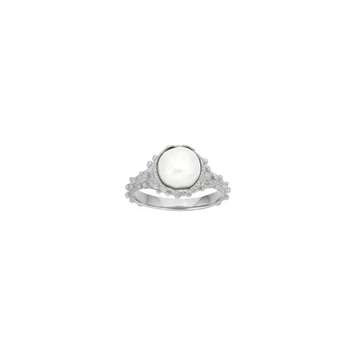 Zoe And Morgan Women's Silver / White Lulu Ring - Sterling Silver, Pearl In Multi