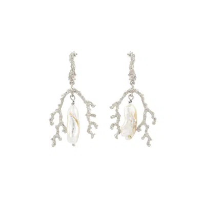 Zoe And Morgan Women's Silver / White Mutiara Earrings Silver With Pearl In Multi