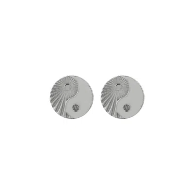 Zoe And Morgan Women's Silver Yin Yang Stud Earrings Silvet