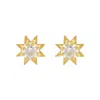 Zoe And Morgan Women's Stella Earrings Gold White Zircon In Gold