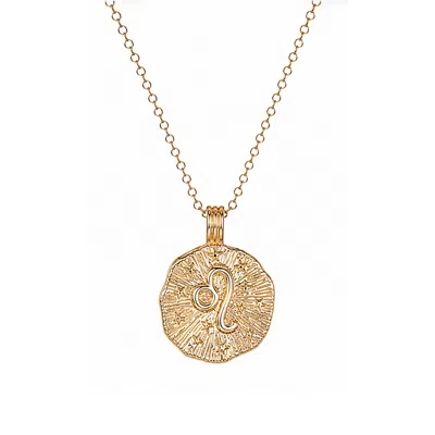 Zoe And Morgan Women's Sun In Leo Necklace - Gold Vermeil