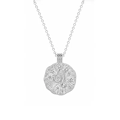 Zoe And Morgan Women's Sun In Leo Necklace - Sterling Silver In Blue