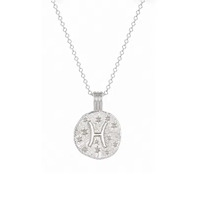 Zoe And Morgan Women's Sun In Pisces Necklace - Sterling Silver In Pink