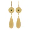 Zoe And Morgan Women's Sunshine Earrings Gold Chrome Diopside In Gold
