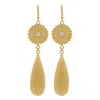 Zoe And Morgan Women's Sunshine Earrings Gold White Zircon In Gold