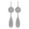 Zoe And Morgan Women's Sunshine Earrings Silver White Zircon In Silver