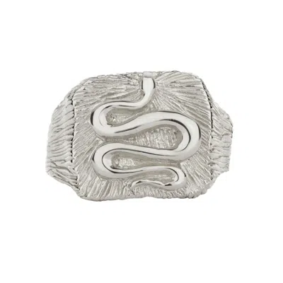 Zoe And Morgan Women's Wisdom Signet Ring Silver In Metallic