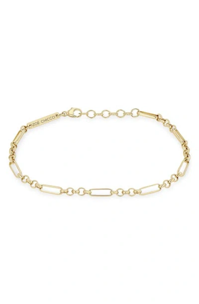 Zoë Chicco 14k Yellow Gold Heavy Metal Mixed Rolo & Paperclip Link Bracelet