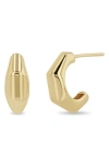 ZOË CHICCO 14K YELLOW GOLD BAMBOO HUGGIE HOOP EARRINGS