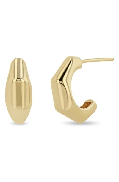 Zoë Chicco 14k Yellow Gold Bamboo Huggie Hoop Earrings