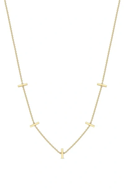 Zoë Chicco 14k Yellow Gold Bar Station Necklace, 16