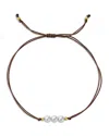 Zoë Chicco 14k Yellow Gold Cultured Freshwater Pearl Trio Cord Slider Bracelet