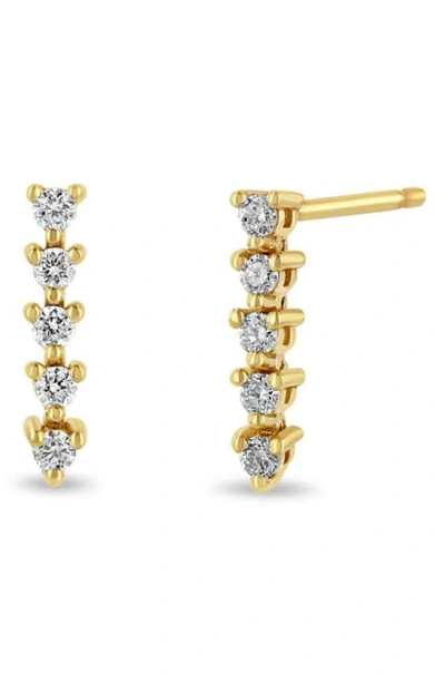 Zoë Chicco 14k Yellow Gold Diamond Linear Drop Earrings