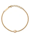 ZOË CHICCO 14K YELLOW GOLD DIAMOND NUGGET BOX CHAIN BRACELET