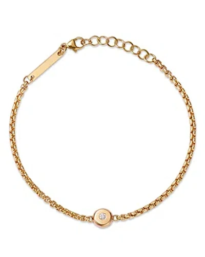 Zoë Chicco 14k Yellow Gold Diamond Nugget Box Chain Bracelet