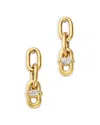 Zoë Chicco 14k Yellow Gold Diamond Oval Link Chain Drop Earrings, 0.06 Ct. T. W. In Gold