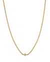 Zoë Chicco 14k Yellow Gold Diamond Pendant Box Chain Necklace, 14-16 In Gold