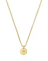Zoë Chicco 14k Gold Small Disc Pendant Necklace In Gold