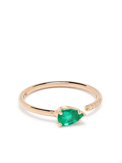 Zoë Chicco 14k Yellow Gold Emerald And Diamond Ring