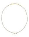 Zoë Chicco 14k Yellow Gold Fire Opal Rondelle Bead Necklace With Diamonds, 0.11 Ct. T. W. In White/gold