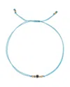 Zoë Chicco 14k Yellow Gold Floating Blue Sapphire Solitaire Cord Slider Bracelet