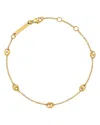 Zoë Chicco 14k Gold 5-station Puffed Mariner Link Bracelet In Gold