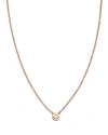 Zoë Chicco 14k Yellow Gold Itty Bitty Smiley Face Diamond Eyes Pendant Necklace, 16 In Gold
