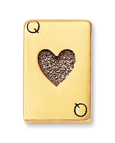 Zoë Chicco 14k Yellow Gold Itty Bitty Symbols Queen Of Hearts Single Stud Earrings