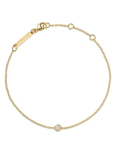 Zoë Chicco Bezel Opal Pendant Bracelet In Yellow Gold